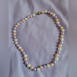 Elegant Multicolor Pearl Necklace